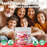 Allcoovita Iron Soft Chews packaging with strawberry flavour