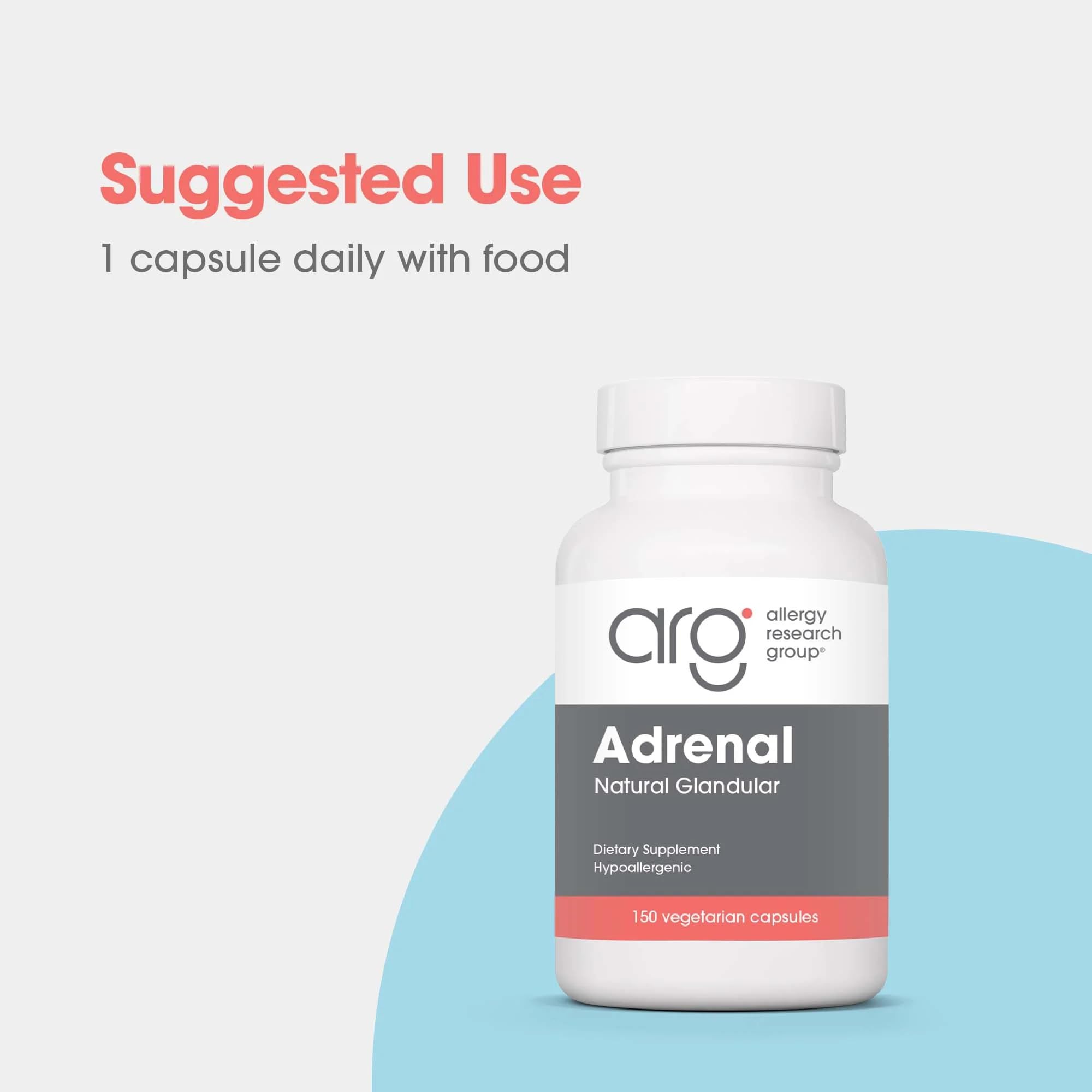 Allergy Research Group Adrenal Cortex Extract capsule close-up