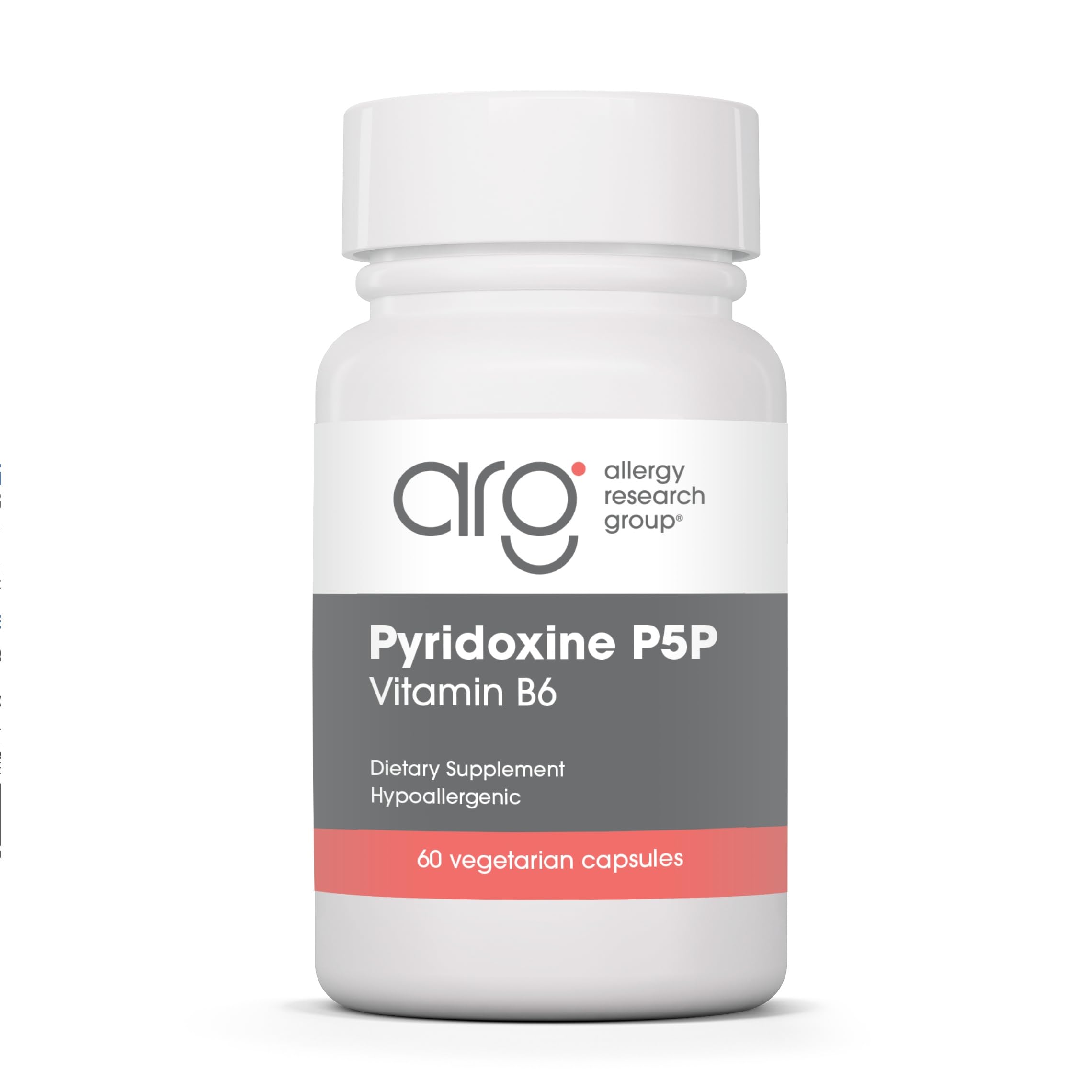 Allergy Research Group B6 (Pyridoxal Phosphate) 275mg supplement front view