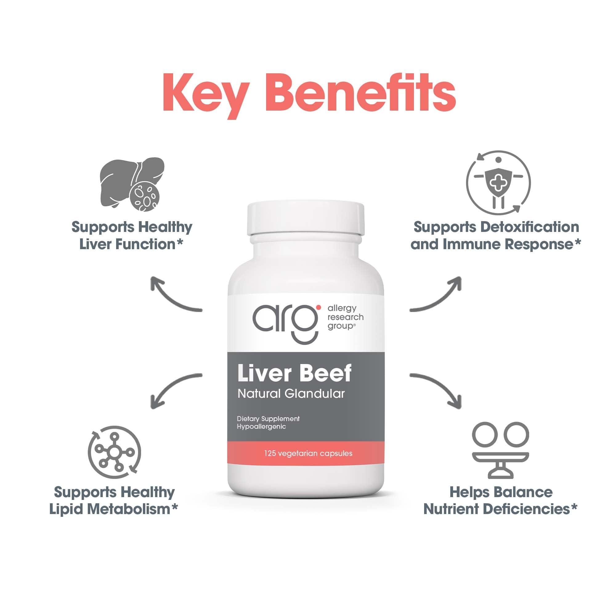 Allergy Research Group Beef Liver Supplement ingredients list