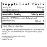Allergy Research Group Berberine HCl 500mg Capsules bottle with label