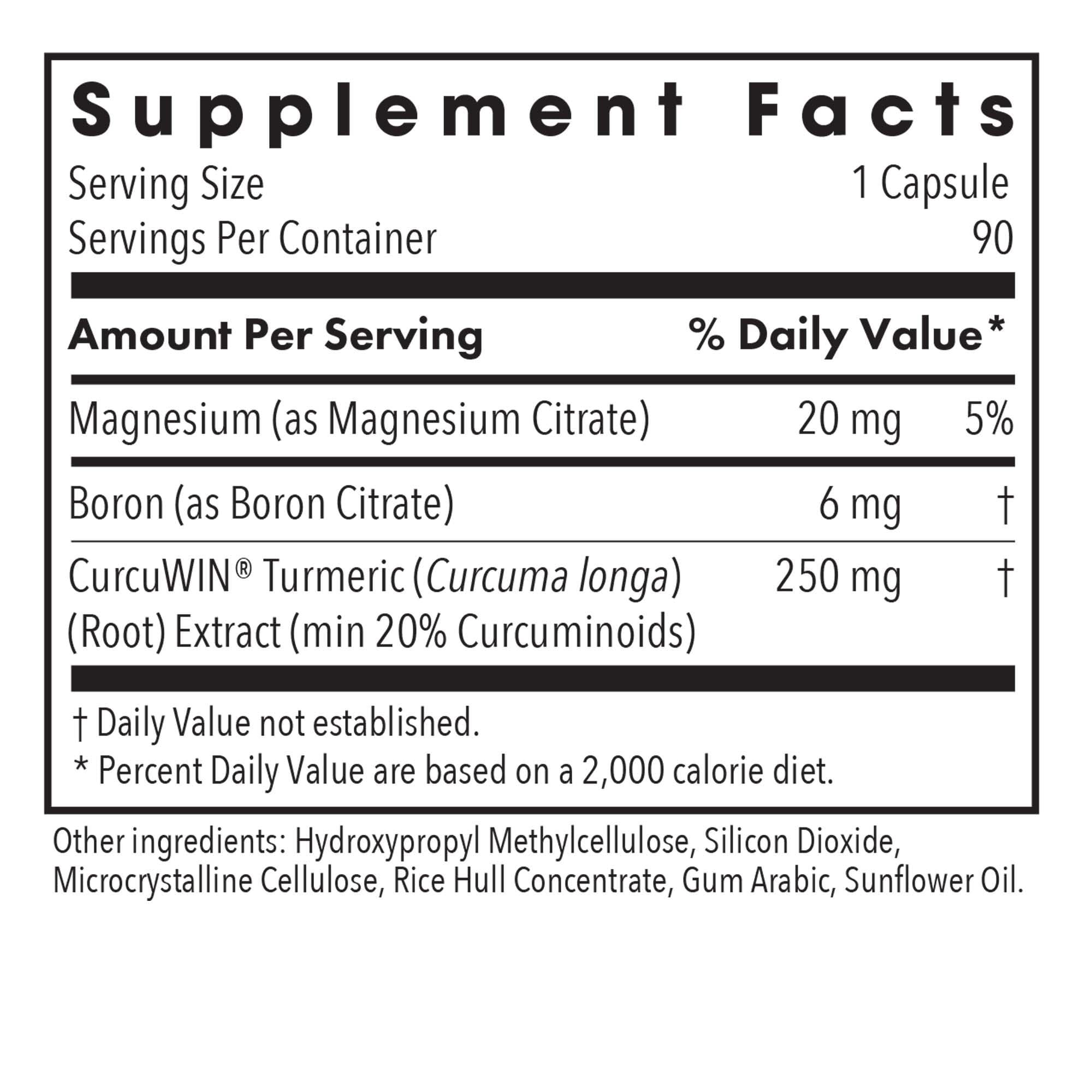 Allergy Research Group Bone Health Supplement 90 Capsules side view