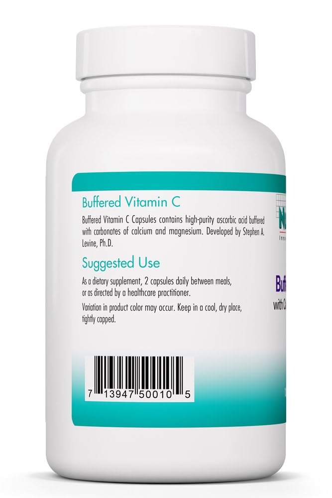 Allergy Research Group Buffered Vitamin C 1000mg back view