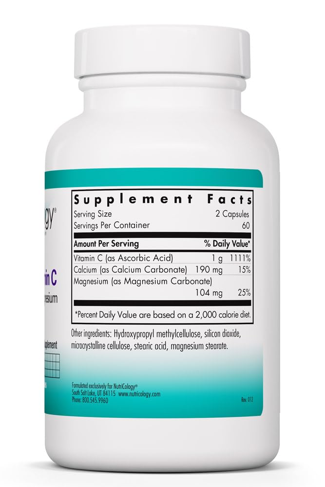 Allergy Research Group Buffered Vitamin C 1000mg side view