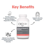 Allergy Research Group Buffered Vitamin C Powder 290g back view
