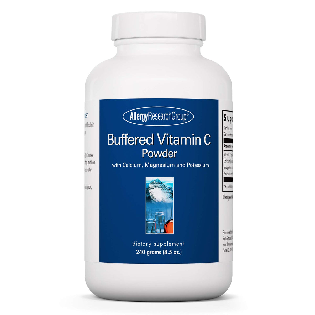 Allergy Research Group Buffered Vitamin C Powder 290g front view