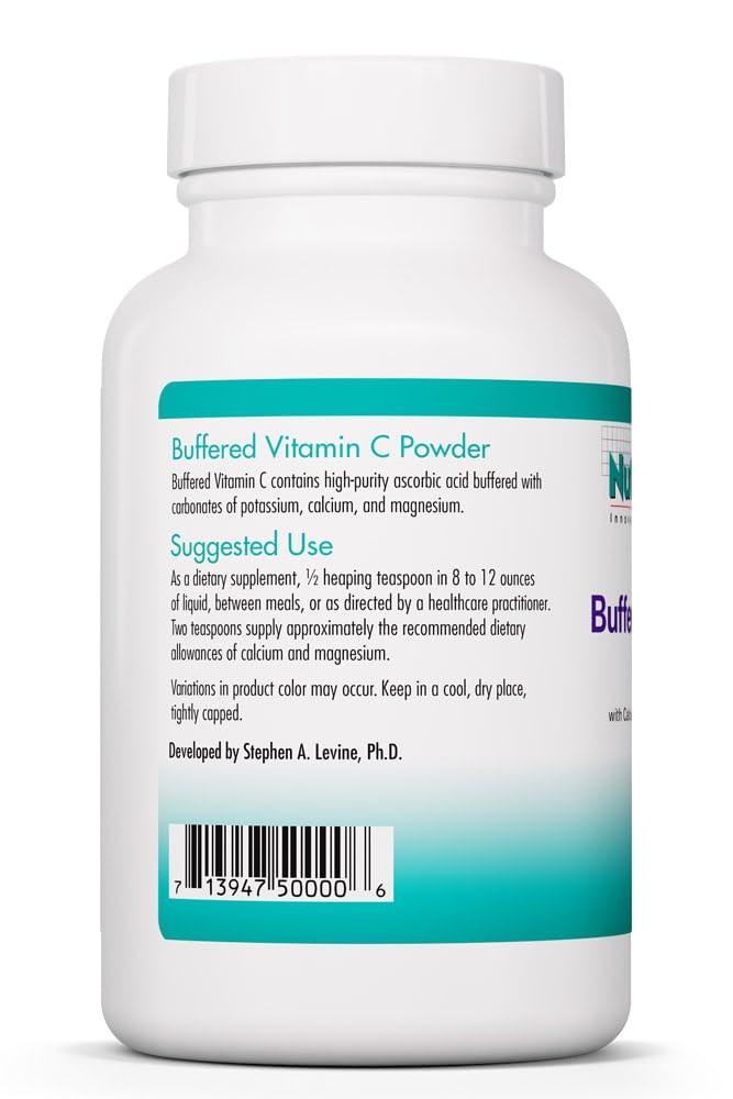 Allergy Research Group Buffered Vitamin C Powder 290g nutritional information