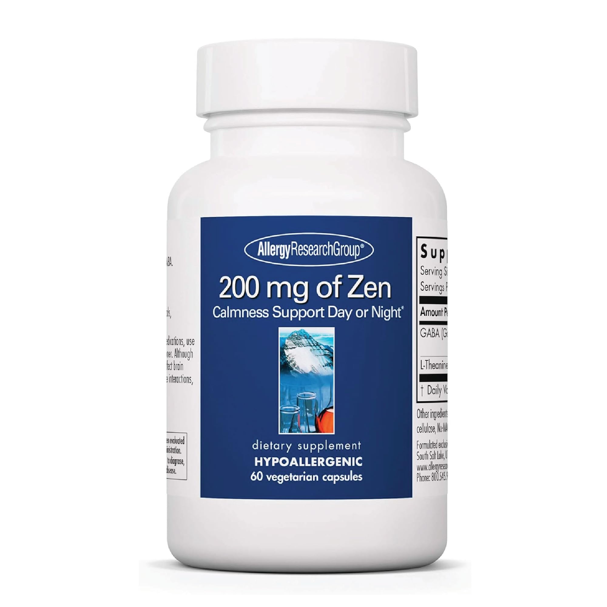 Allergy Research Group Calmness Support Supplement 200mg Zen front view