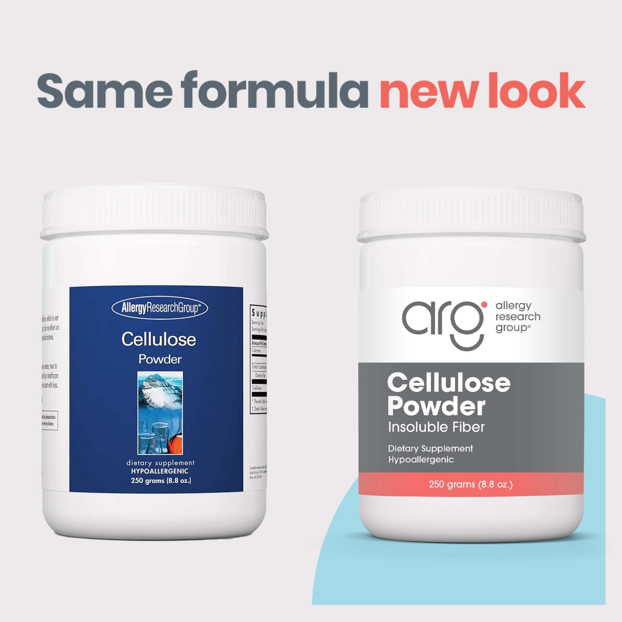 Allergy Research Group Cellulose Powder 250g packaging