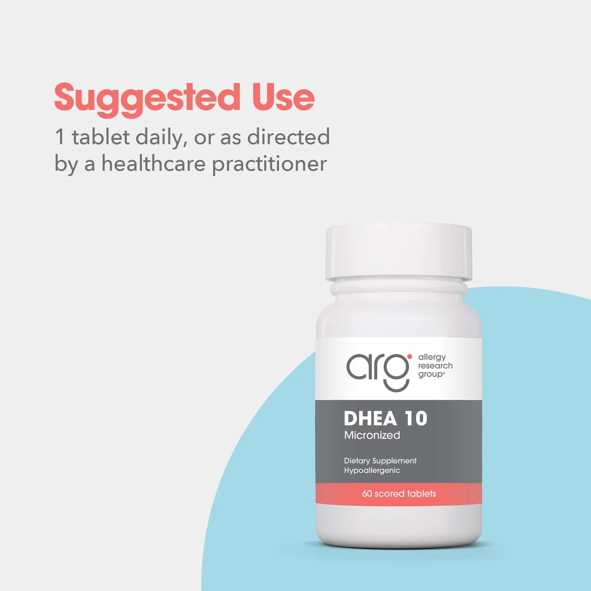 Allergy Research Group DHEA 10 supplement side view