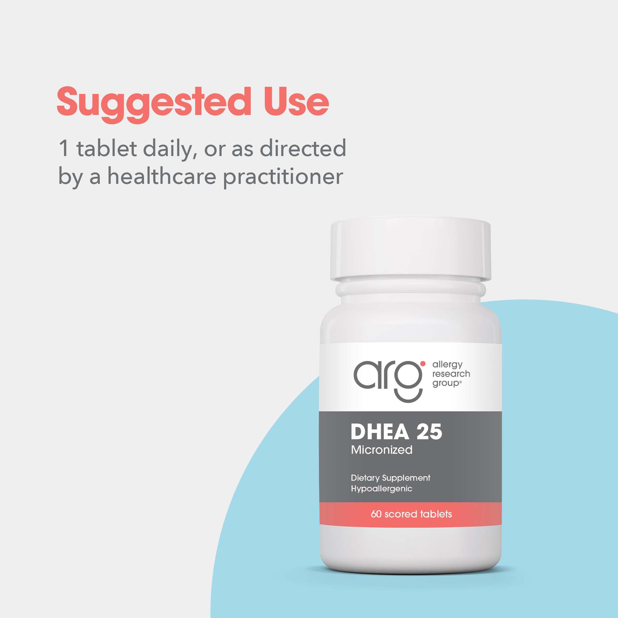 Allergy Research Group DHEA 25 Supplement ingredients list