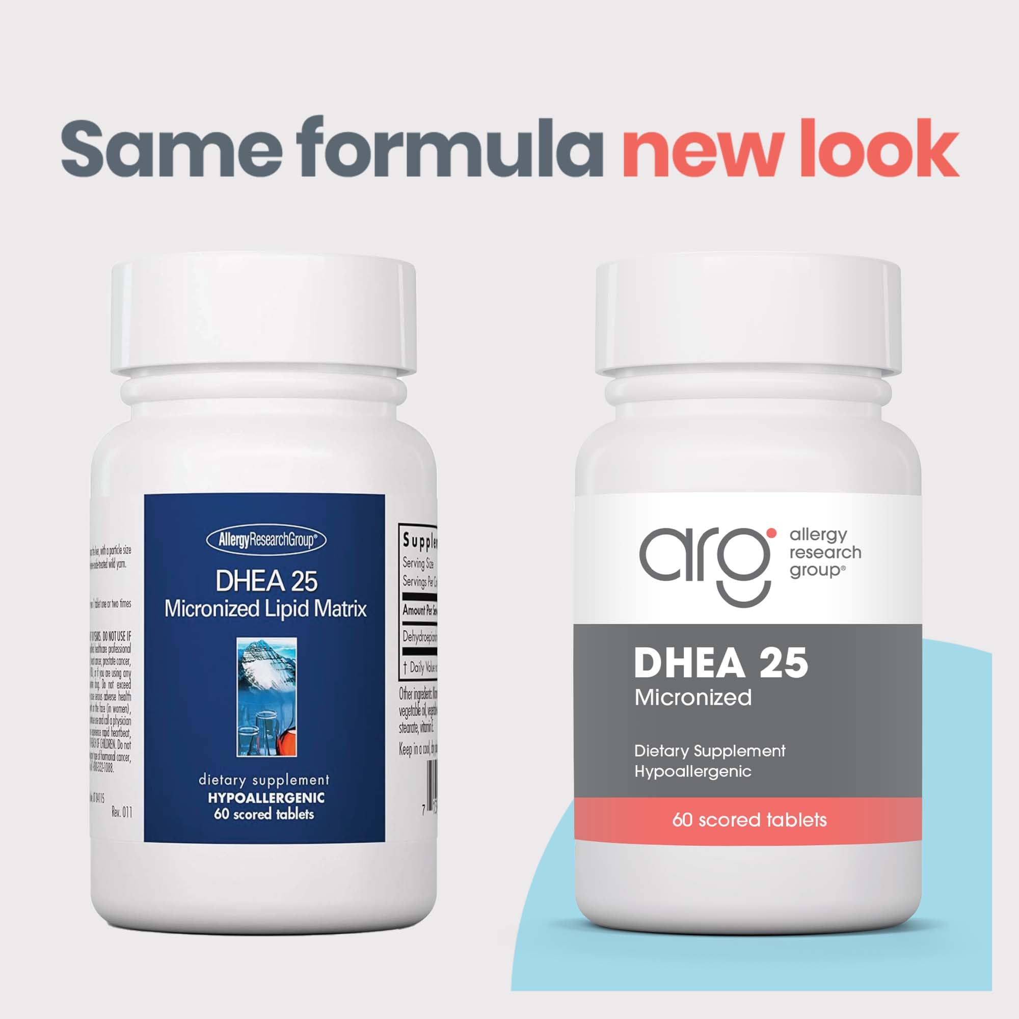 Allergy Research Group DHEA 25 Supplement packaging