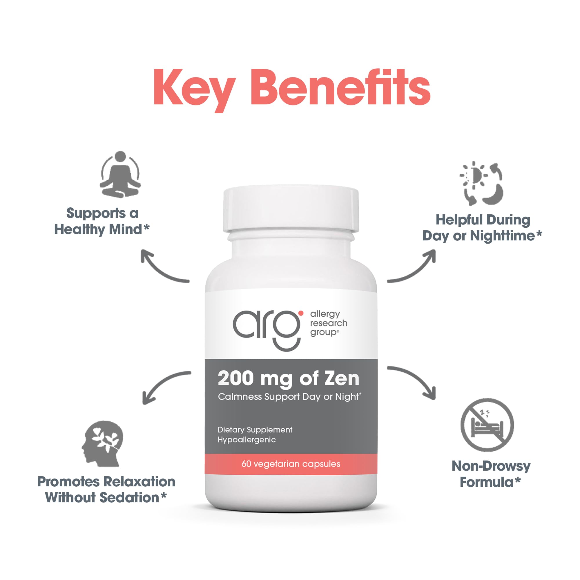 Allergy Research Group GABA L-Theanine Supplement label details