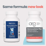 Allergy Research Group Homocysteine Plus Supplement capsules on a wooden table