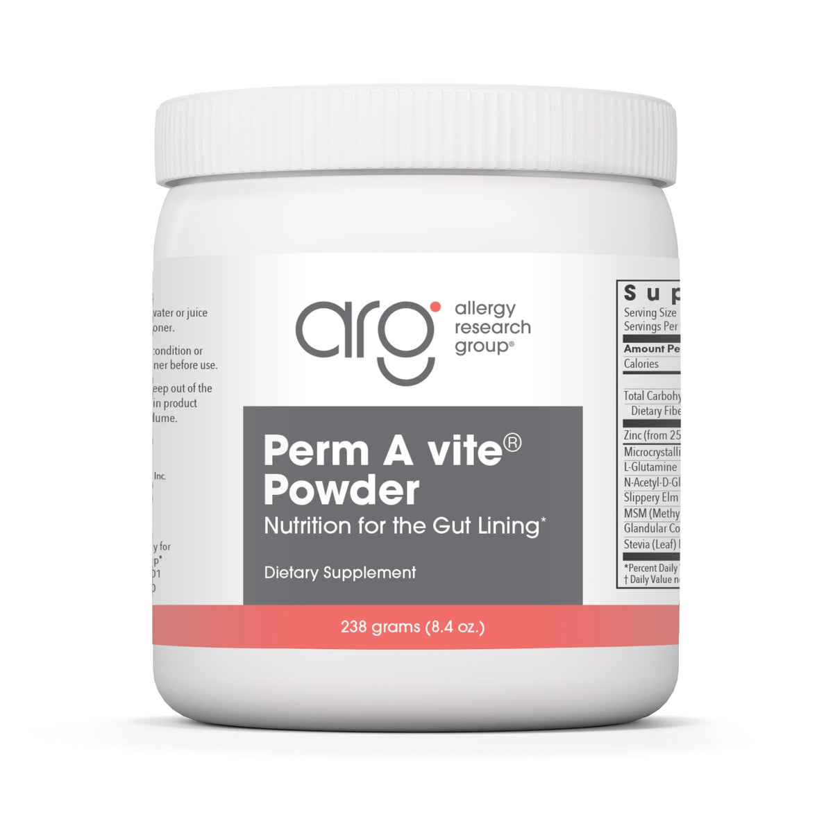 Allergy Research Group L-Glutamine Powder 299g front view