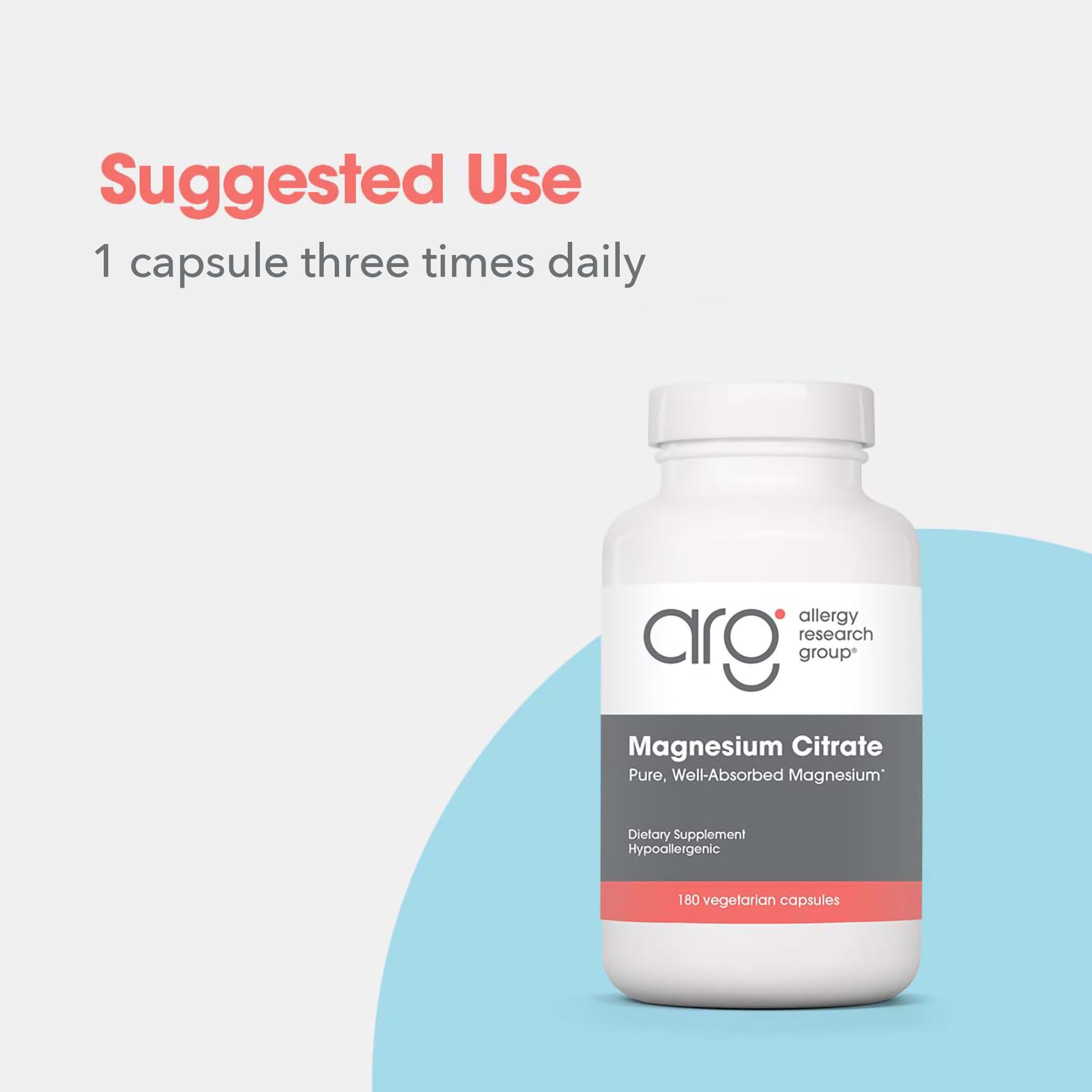 Allergy Research Group Magnesium Citrate 170mg packaging