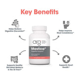 Allergy Research Group Mastica supplement opened bottle showing capsules