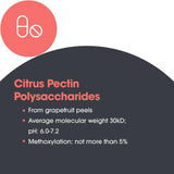 Allergy Research Group Modified Citrus Pectin 134g on a table with a glass of water