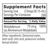 Allergy Research Group Molybdenum Liquid Supplement bottle with dosage dropper