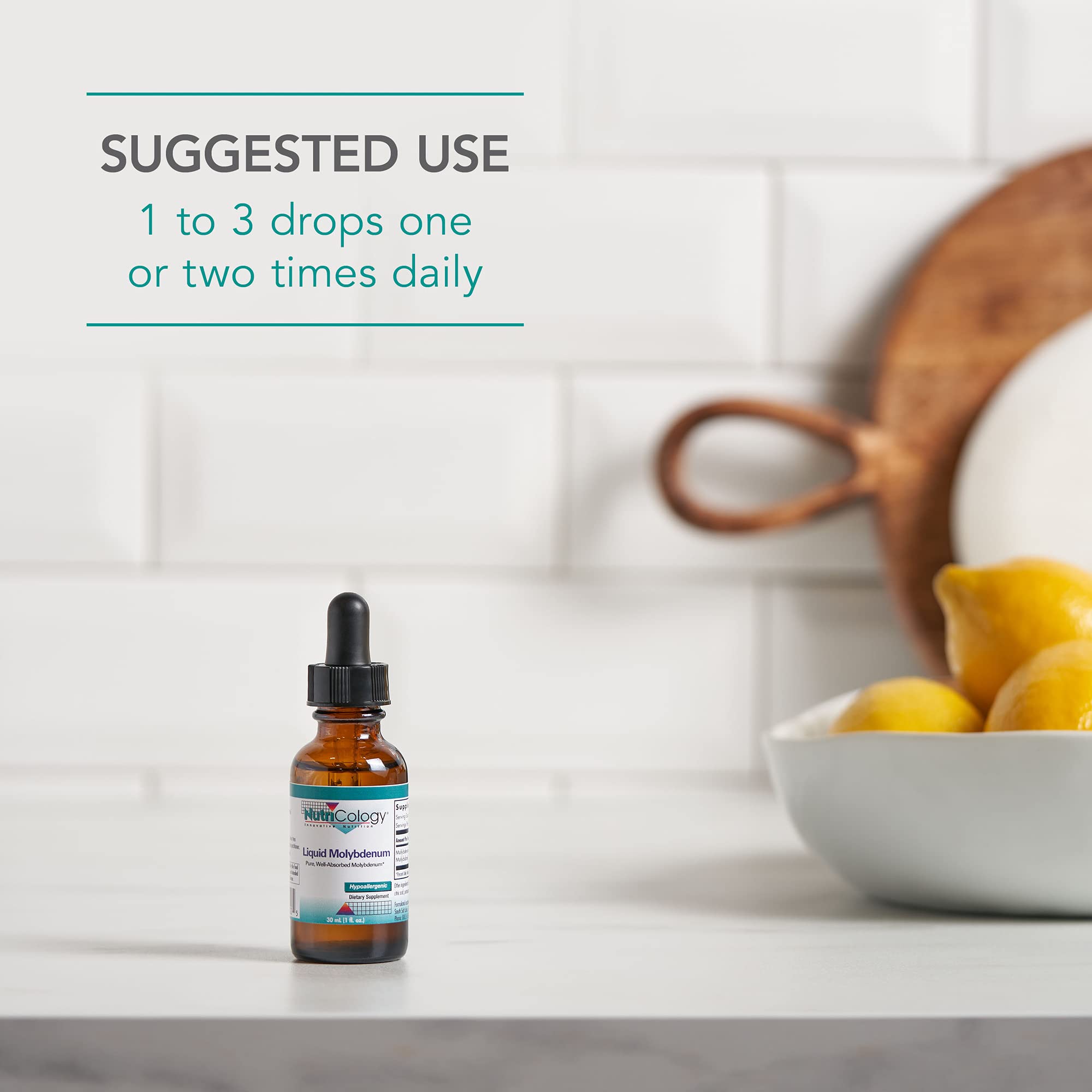Allergy Research Group Molybdenum Liquid Supplement label close-up