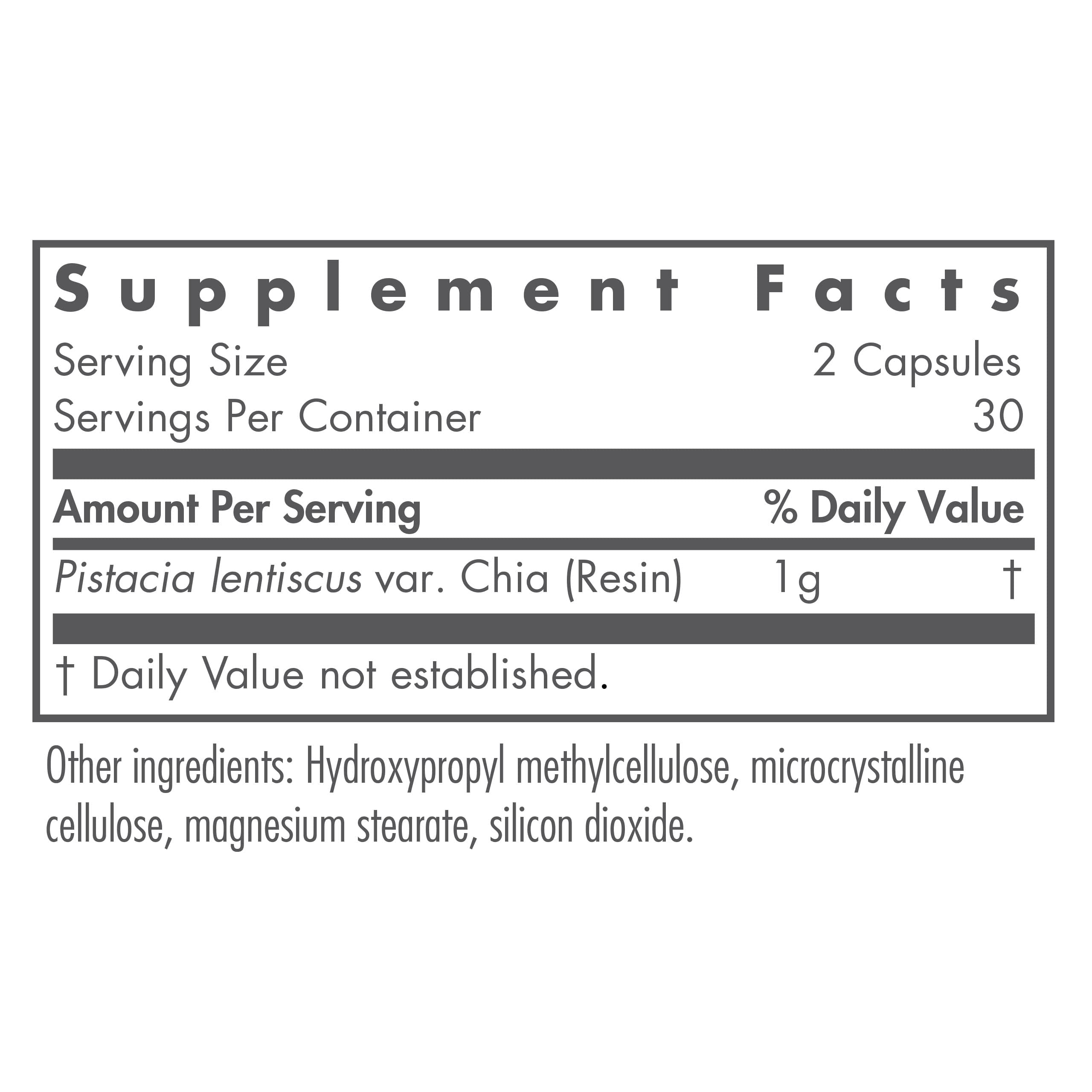 Allergy Research Group NutriCology Mastic Gum packaging side view
