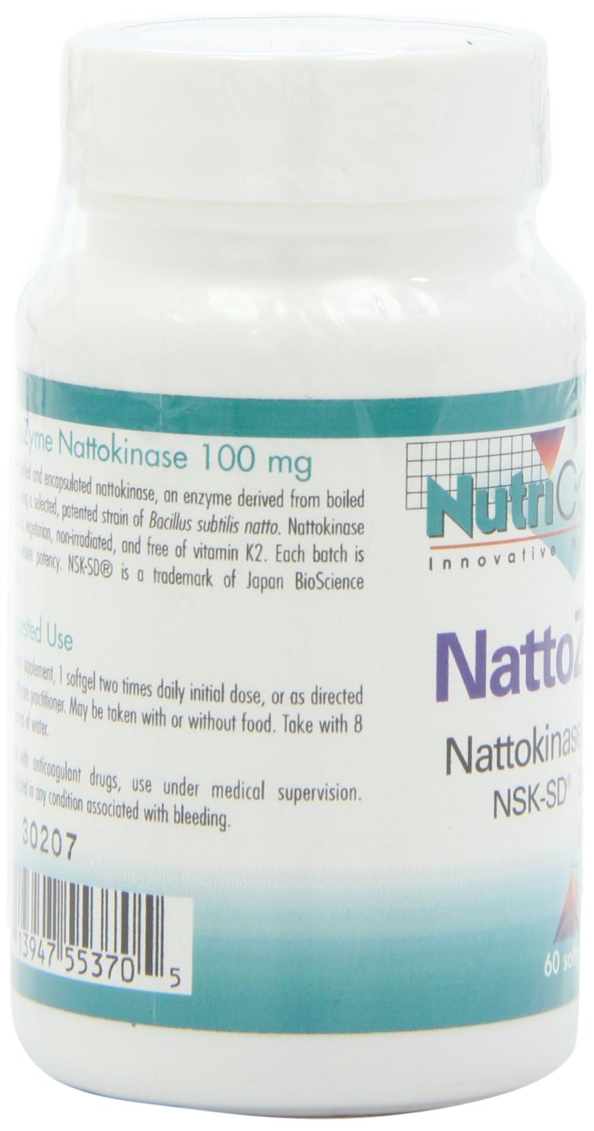 Allergy Research Group NutriCology NattoZyme 100 mg supplement ingredients list