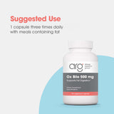 Allergy Research Group Ox Bile 500 mg supplement with measuring spoon