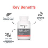 Allergy Research Group Ox Bile Capsules 125mg capsules on a table