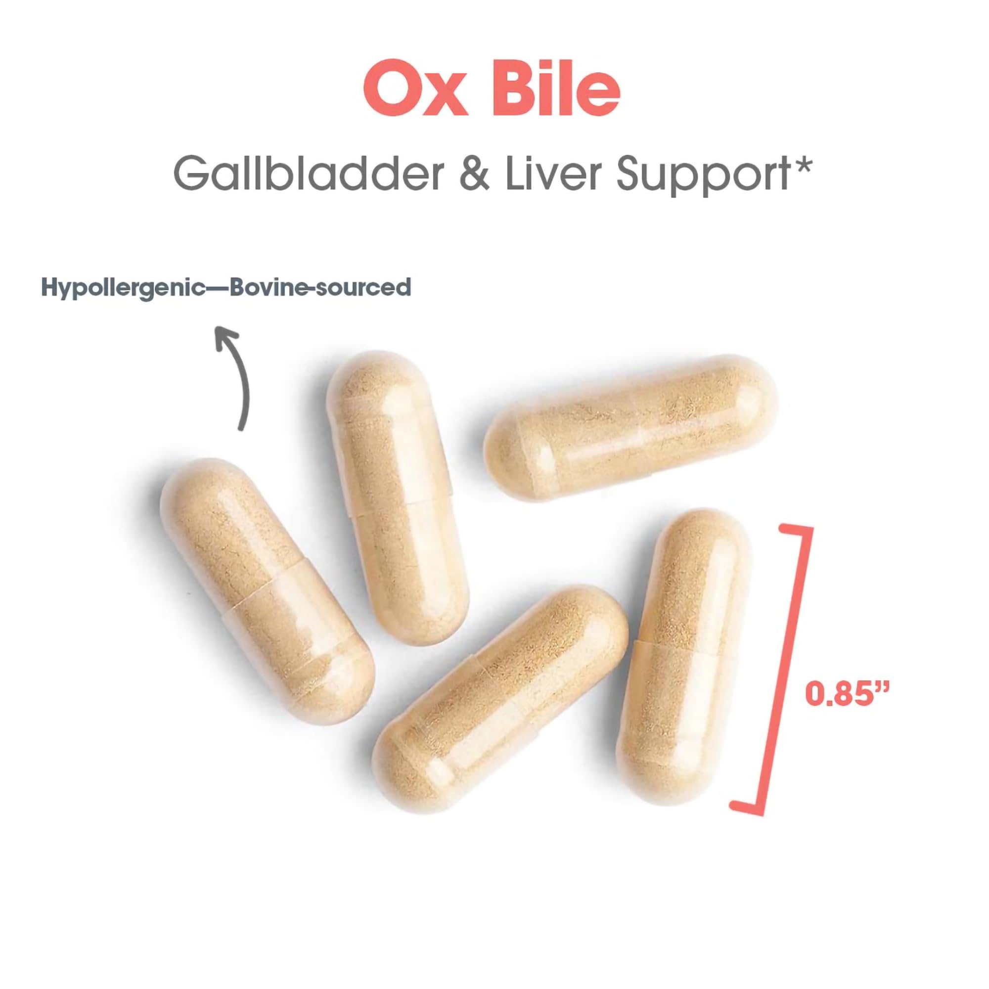 Allergy Research Group Ox Bile Capsules 125mg ingredients list