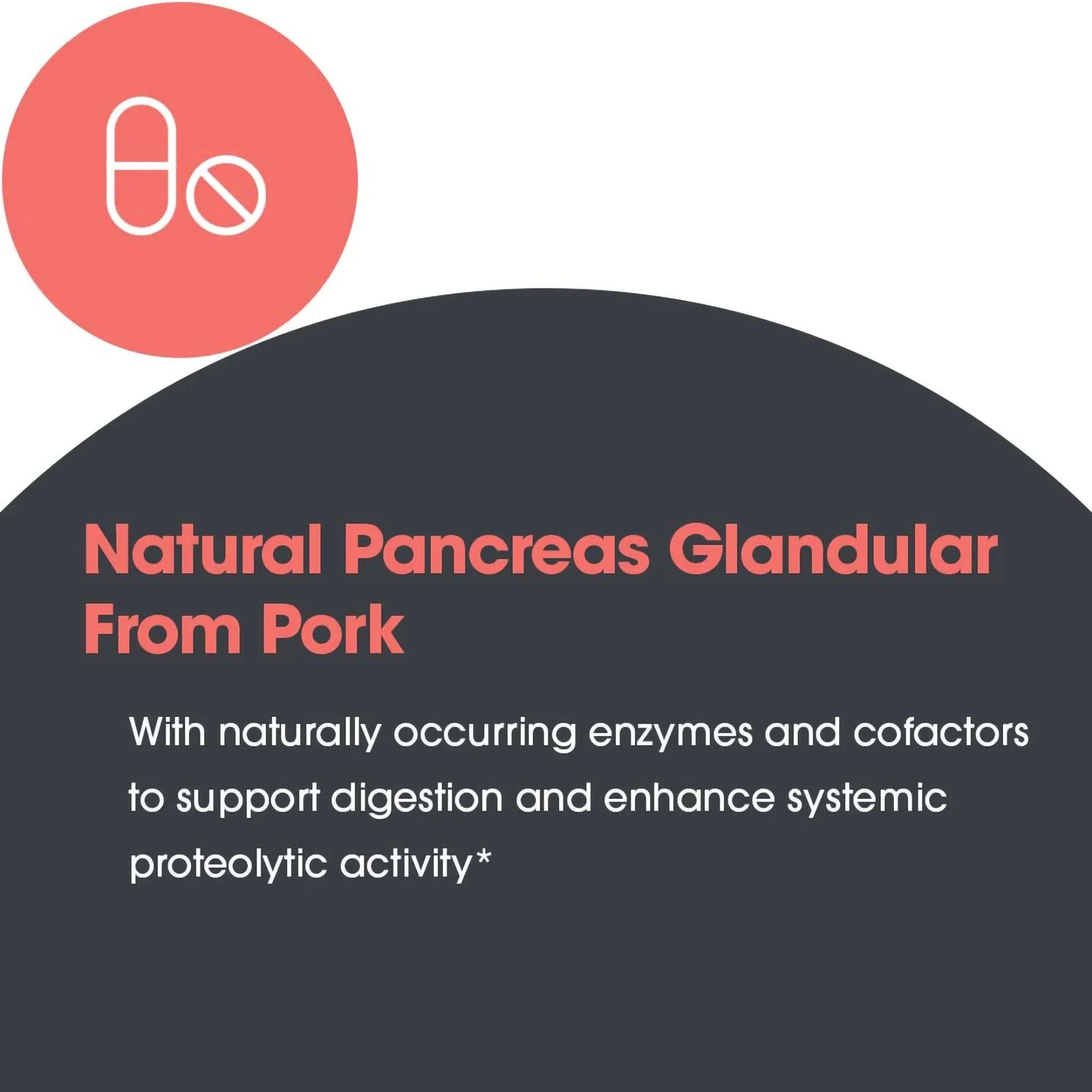 Allergy Research Group Pancreas Pork Multi-Enzyme Supplement packaging