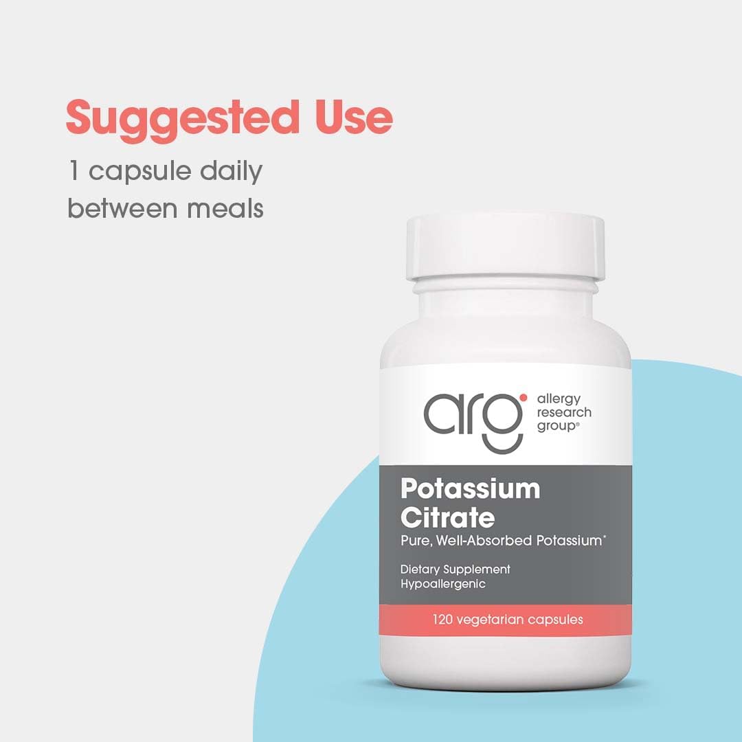 Allergy Research Group Potassium Citrate 50g capsule close-up
