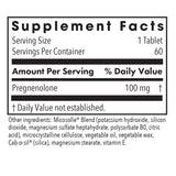 Allergy Research Group Pregnenolone 100mg supplement back view
