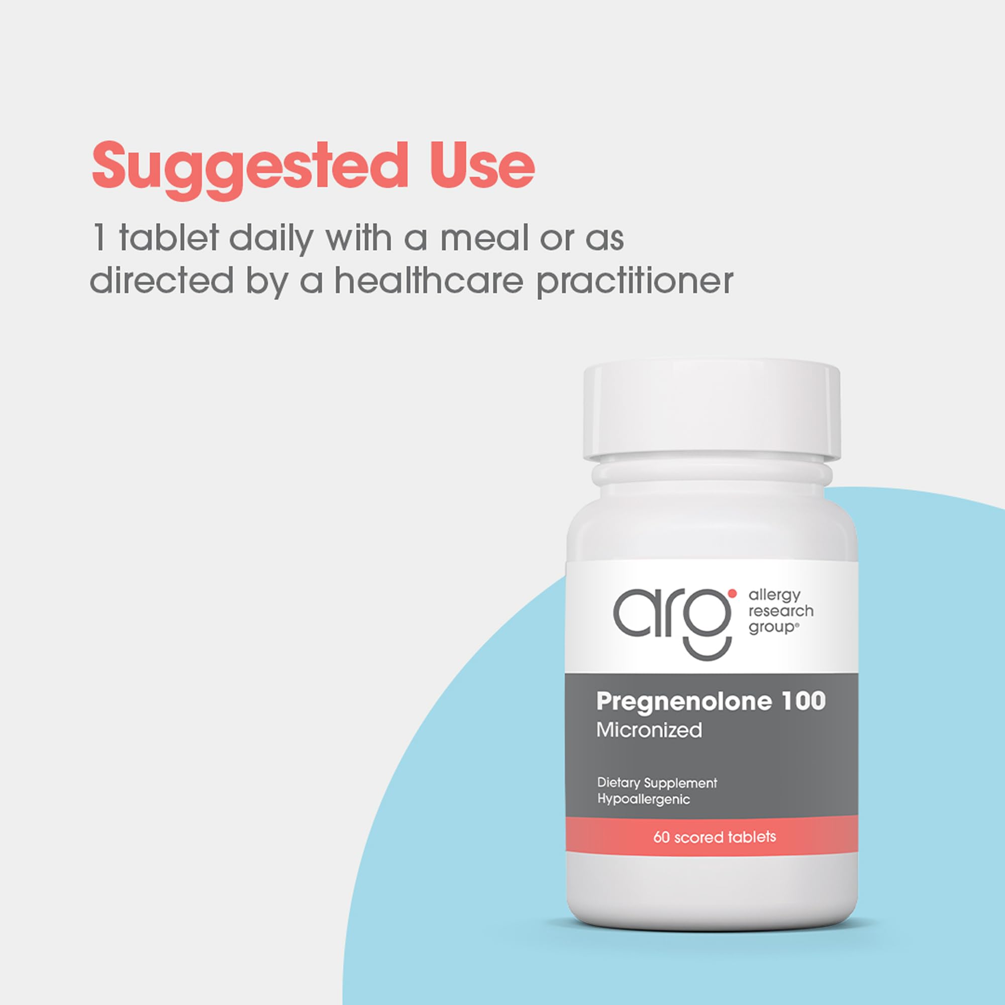 Allergy Research Group Pregnenolone 100mg supplement capsule close-up
