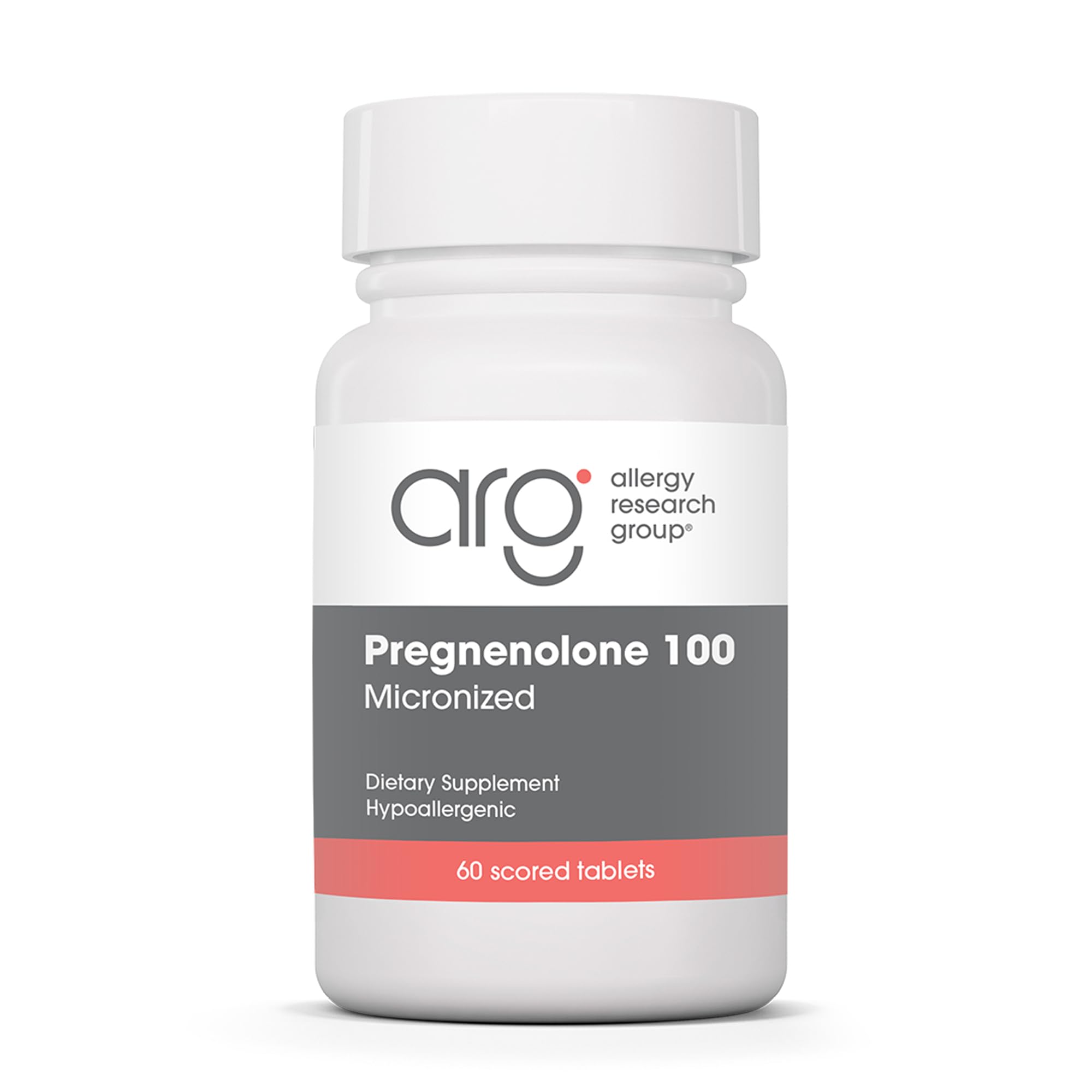 Allergy Research Group Pregnenolone 100mg supplement front view