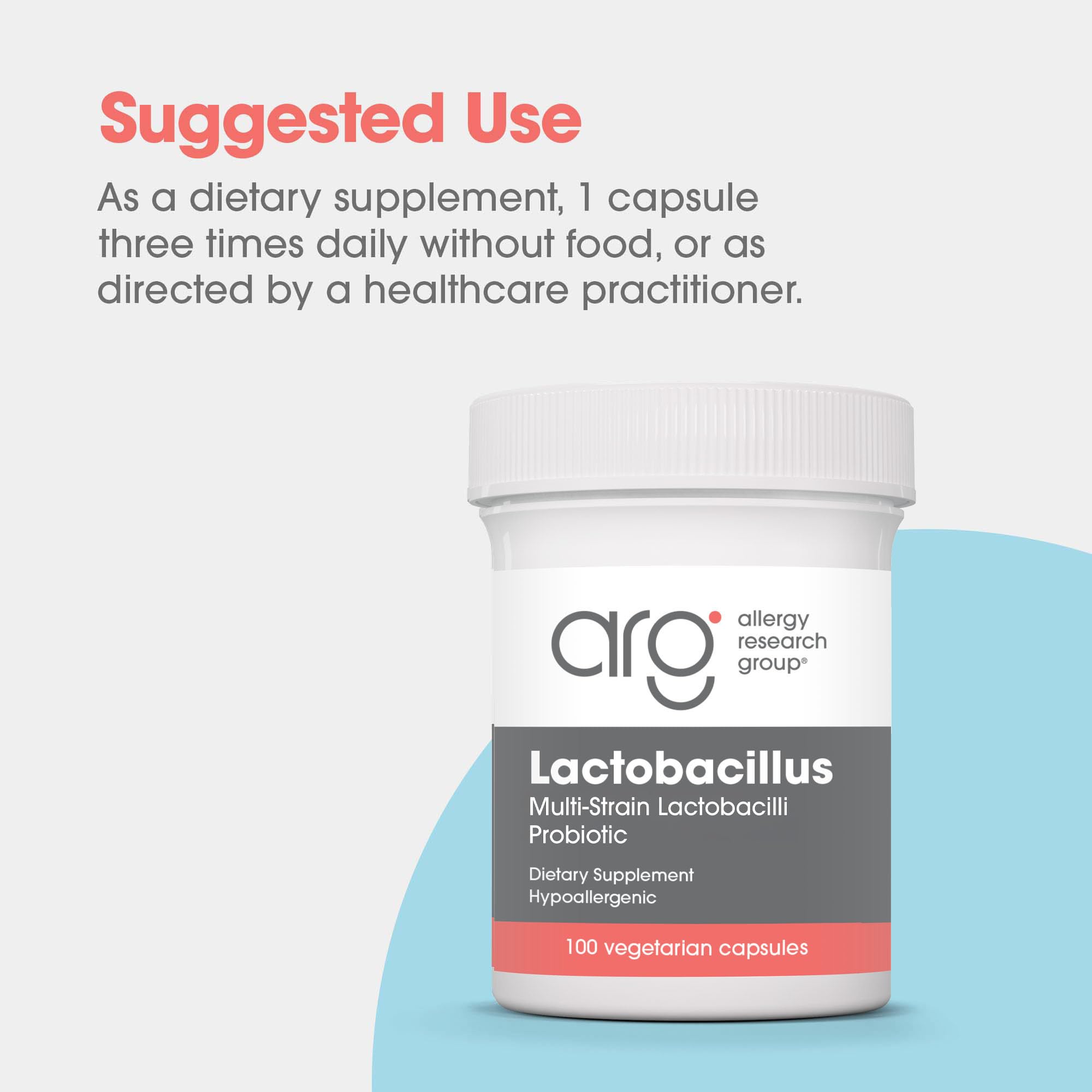 Allergy Research Group Probiotic Blend 30 Capsules close-up of ingredients