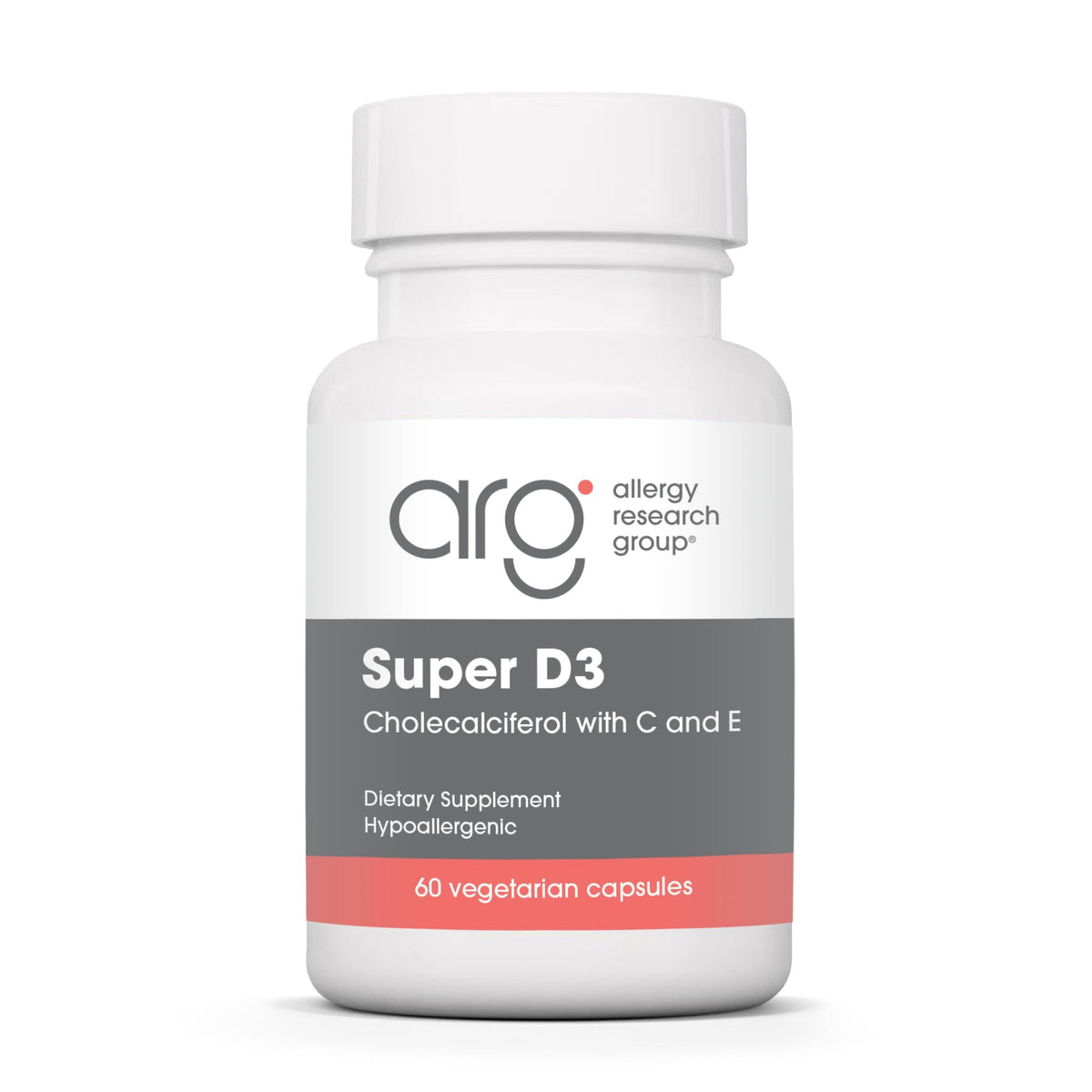 Allergy Research Group Super D3 Vitamin D3 2000 IU capsule front view