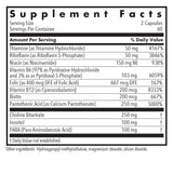 Allergy Research Group Super Vitamin B Complex 120 Capsules back view
