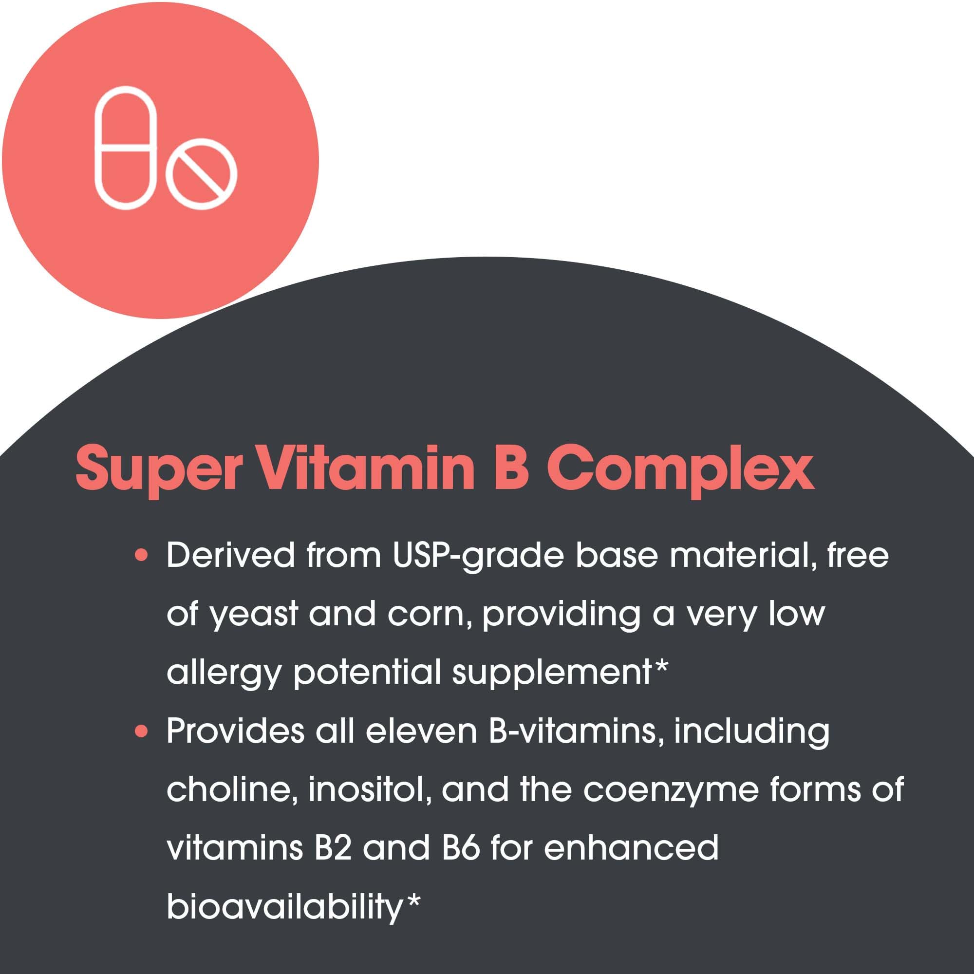 Allergy Research Group Super Vitamin B Complex 120 Capsules in a health setting