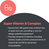 Allergy Research Group Super Vitamin B Complex 120 Capsules in a health setting