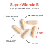 Allergy Research Group Super Vitamin B Complex 120 Capsules on a wooden table