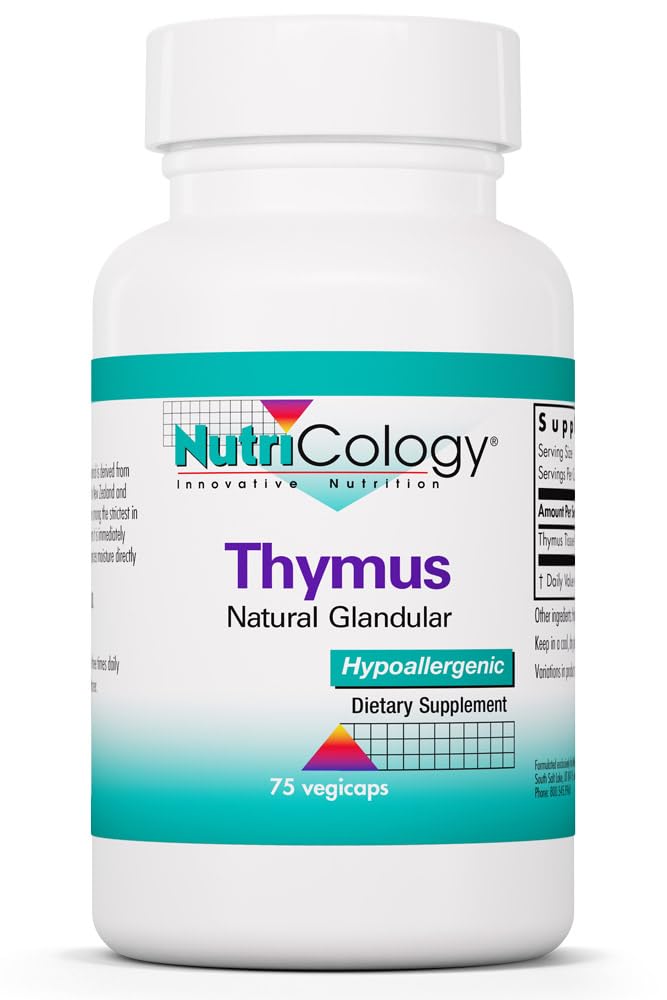 Allergy Research Group Thymus Extract Capsules bottle front view