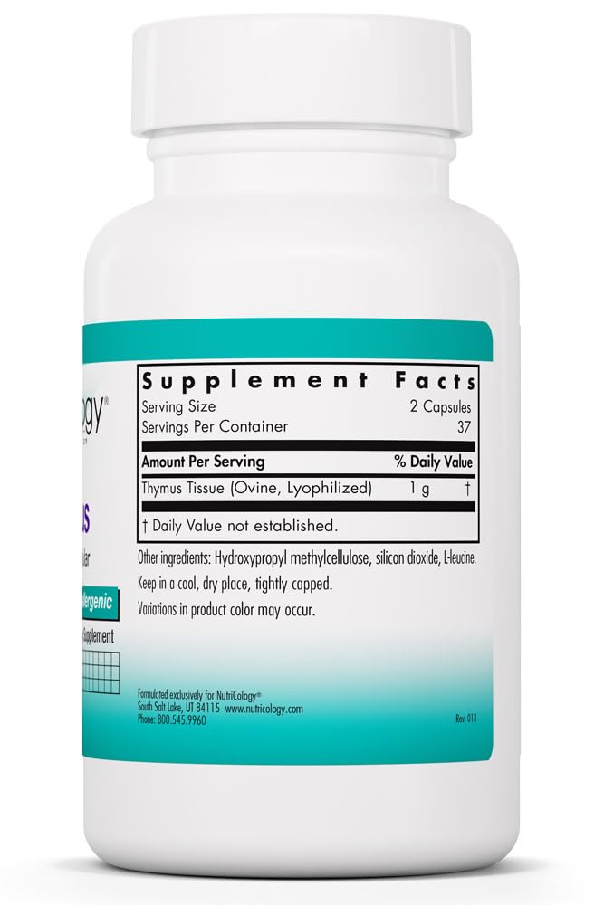 Allergy Research Group Thymus Extract Capsules side view