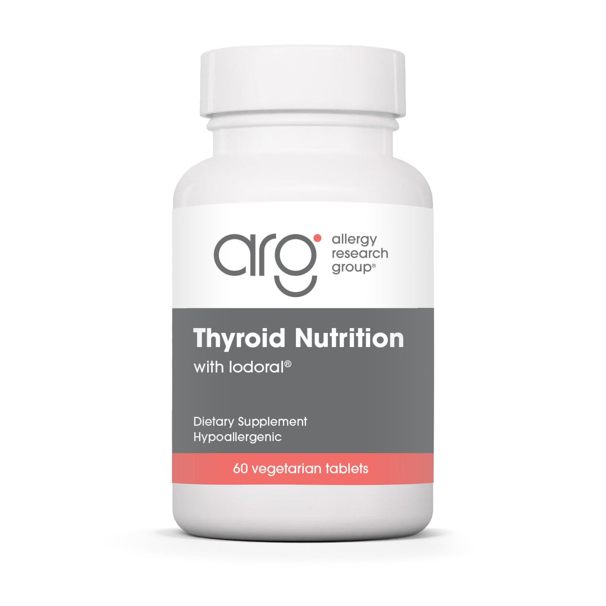 Allergy Research Group Thyroid Extract 150 mcg Iodoral Tablets front view