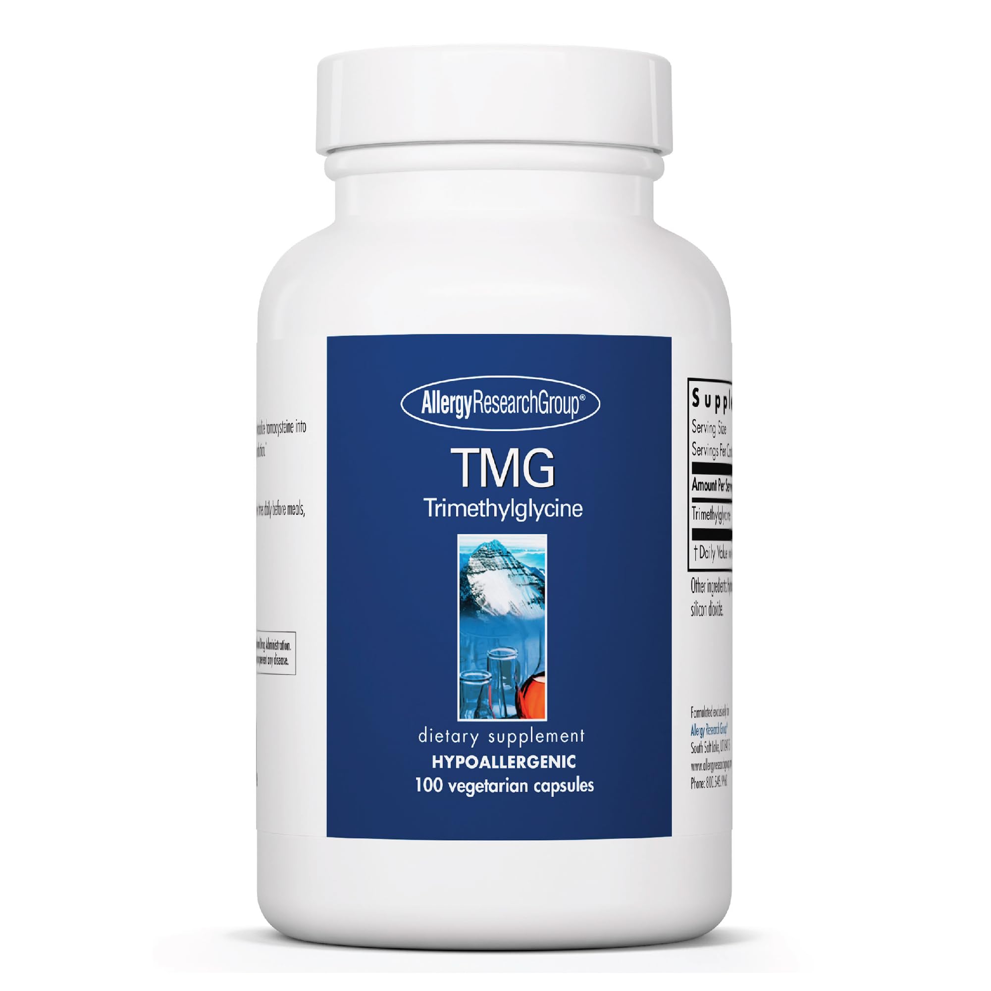 Allergy Research Group TMG Capsules 750mg front view