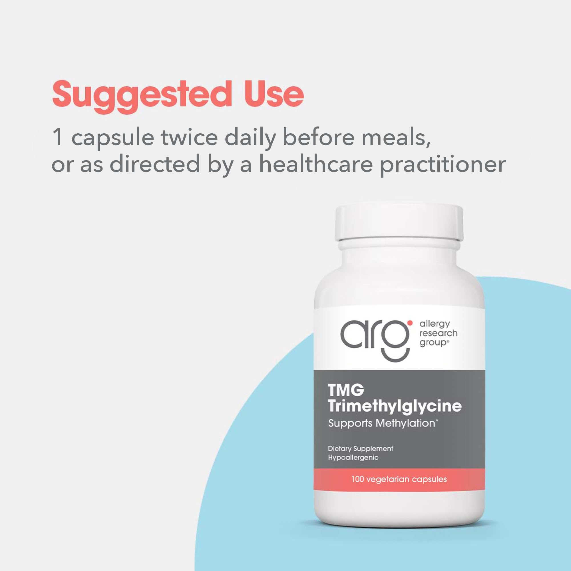 Allergy Research Group TMG Capsules 750mg ingredients list