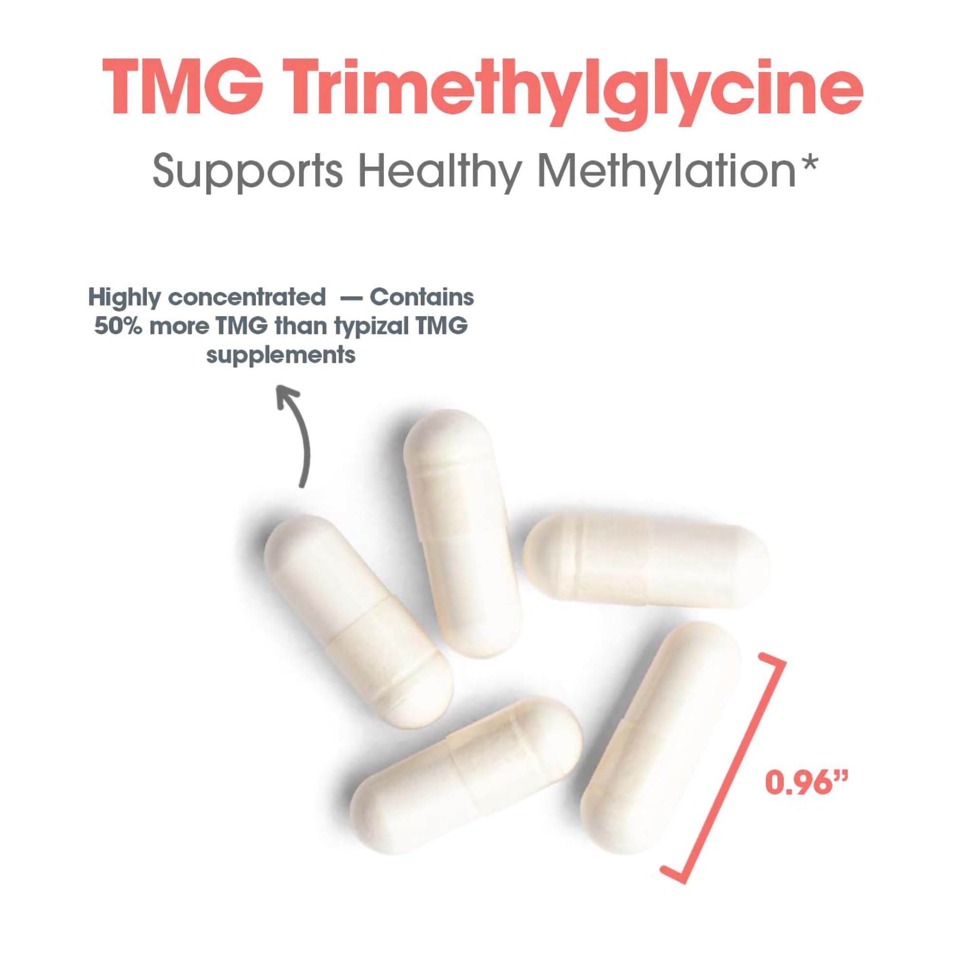 Allergy Research Group TMG Capsules 750mg nutritional information