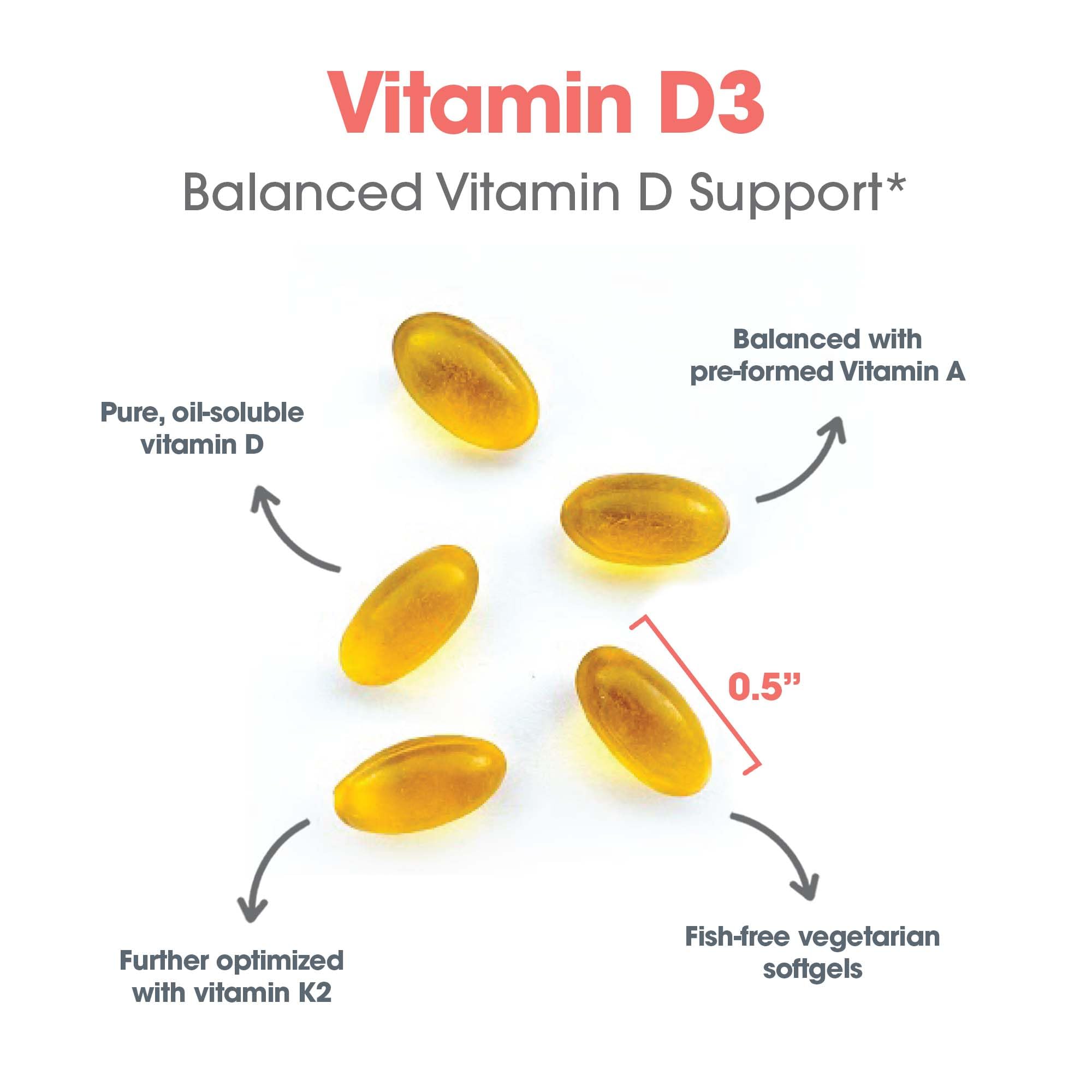 Allergy Research Group Vitamin D3 Complete Veggie Softgels ingredients list