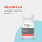 Allergy Research Group Vitamin D3 Complete Veggie Softgels on a wooden table