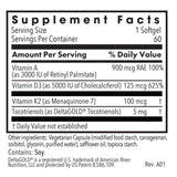 Allergy Research Group Vitamin D3 & K2 Supplement 125 mcg back view