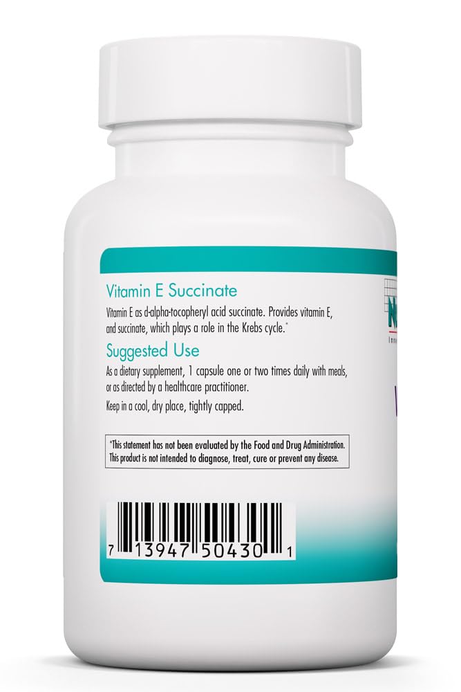 Allergy Research Group Vitamin E Succinate 400 IU capsules with dosage information